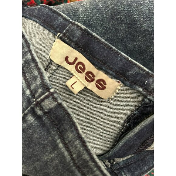 Jess Women's Acid Washed Denim Mini Pencil Skirt Size Large Y2K 1990s - Picture 3 of 5